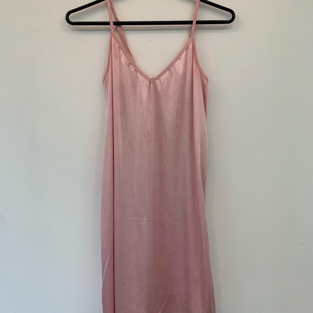 Pink slip dress